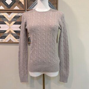 Ralph Lauren Black Label Cashmere Cable Knit Sweater Slim Fit Medium EUC